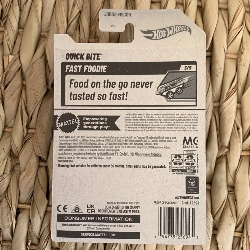 Quick Bite Hot Wheels Fuego Fajita Mexican Fast Food Lunch Truck Van Hotwheels